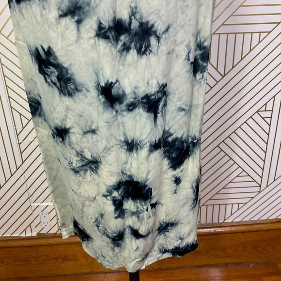 Zara The Batik Tie Dye Midi Slip Skirt in Green Blue Size US XS‎ - Picture 5 of 12